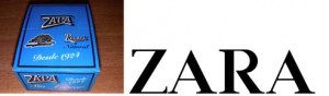 zara nombre de marca letras