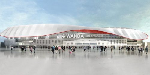 Proyecto del nuevo aspecto del estadio del Athletico de Madrid Vicente Calderon, ahora Wanda Metropolitano
