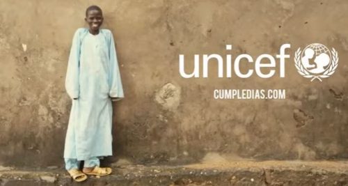 Imagen de la campaña de Unicef "Cumpledías"